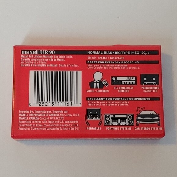 MAXELL Audio Cassette 90 minutes record time BLANK CASSETTE TAPE - Picture 6 of 8